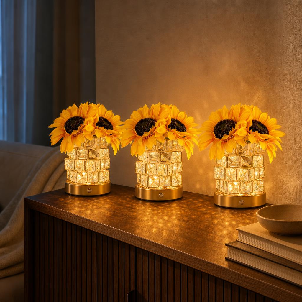 GoldenBloom™ Sunflower Crystal Lamp carousel image 9