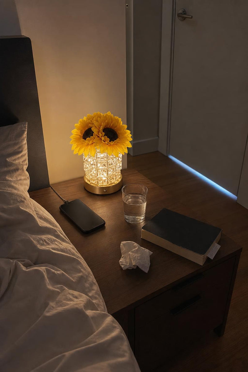 GoldenBloom™ Sunflower Crystal Lamp lifestyle image 1