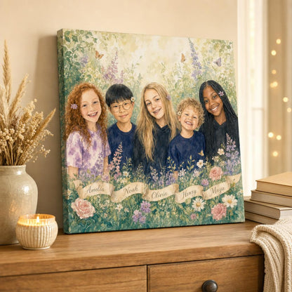 Grandma's Garden Personalized Canvas carousel image 1