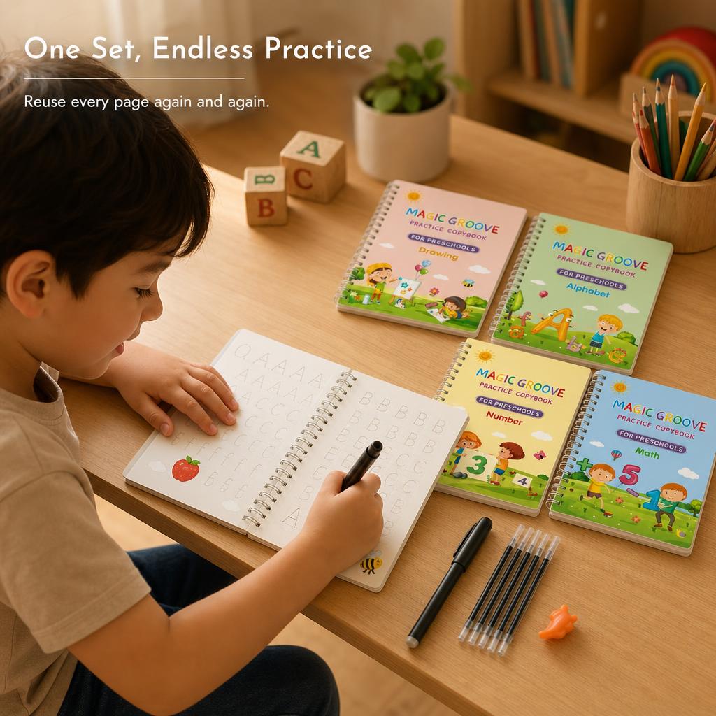 GrooveWrite™ Kids Magic Writing Books carousel image 4