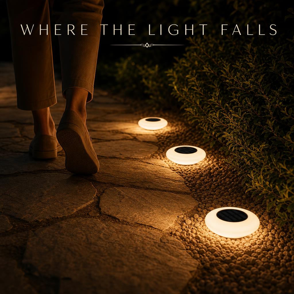 GroundGlow™ Solar Disk Lights body image 1