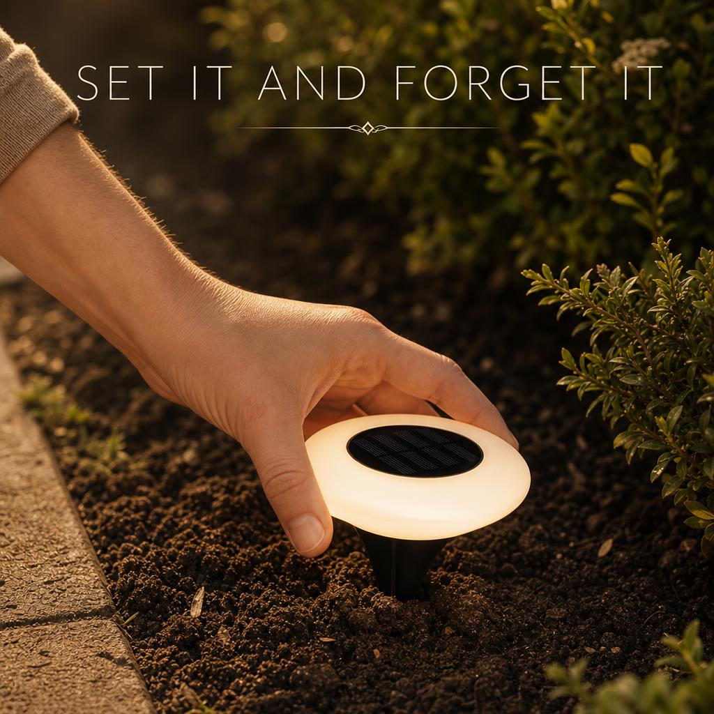 GroundGlow™ Solar Disk Lights body image 2