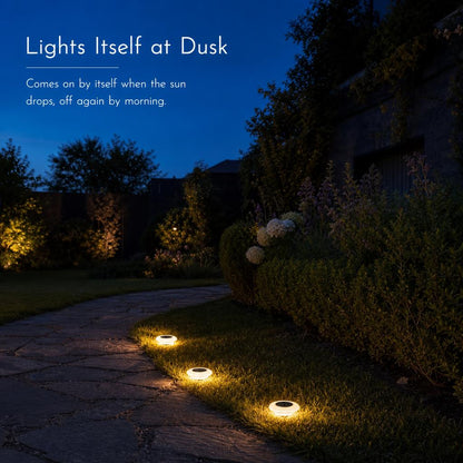 GroundGlow™ Solar Disk Lights carousel image 2