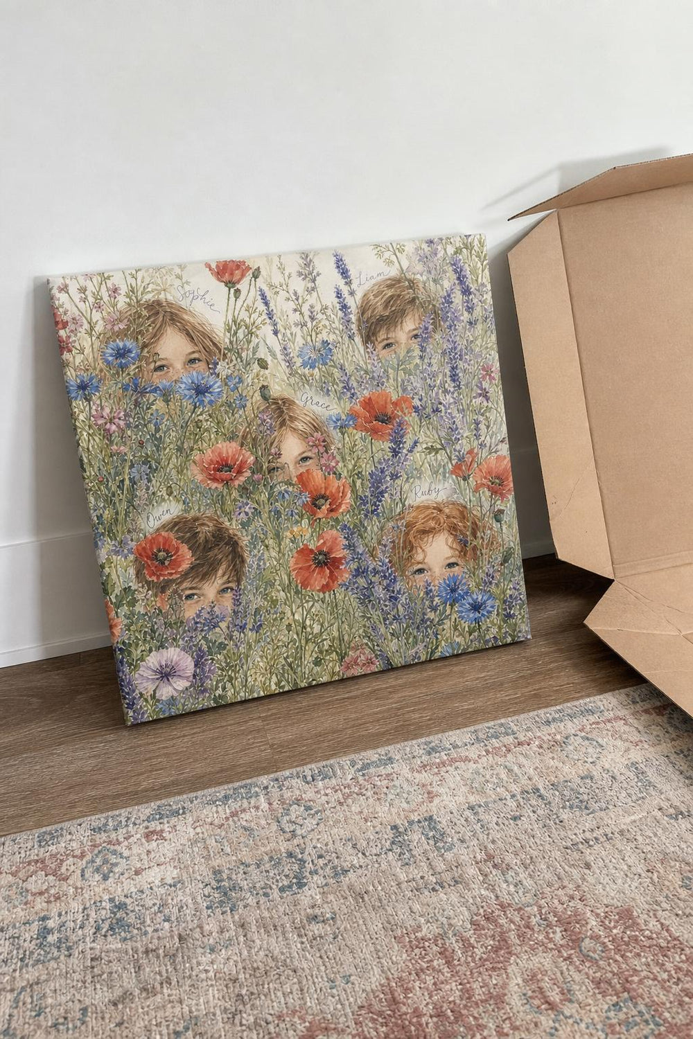Hide Little Wanderers canvas in a real home Bloom canvas in a real home
