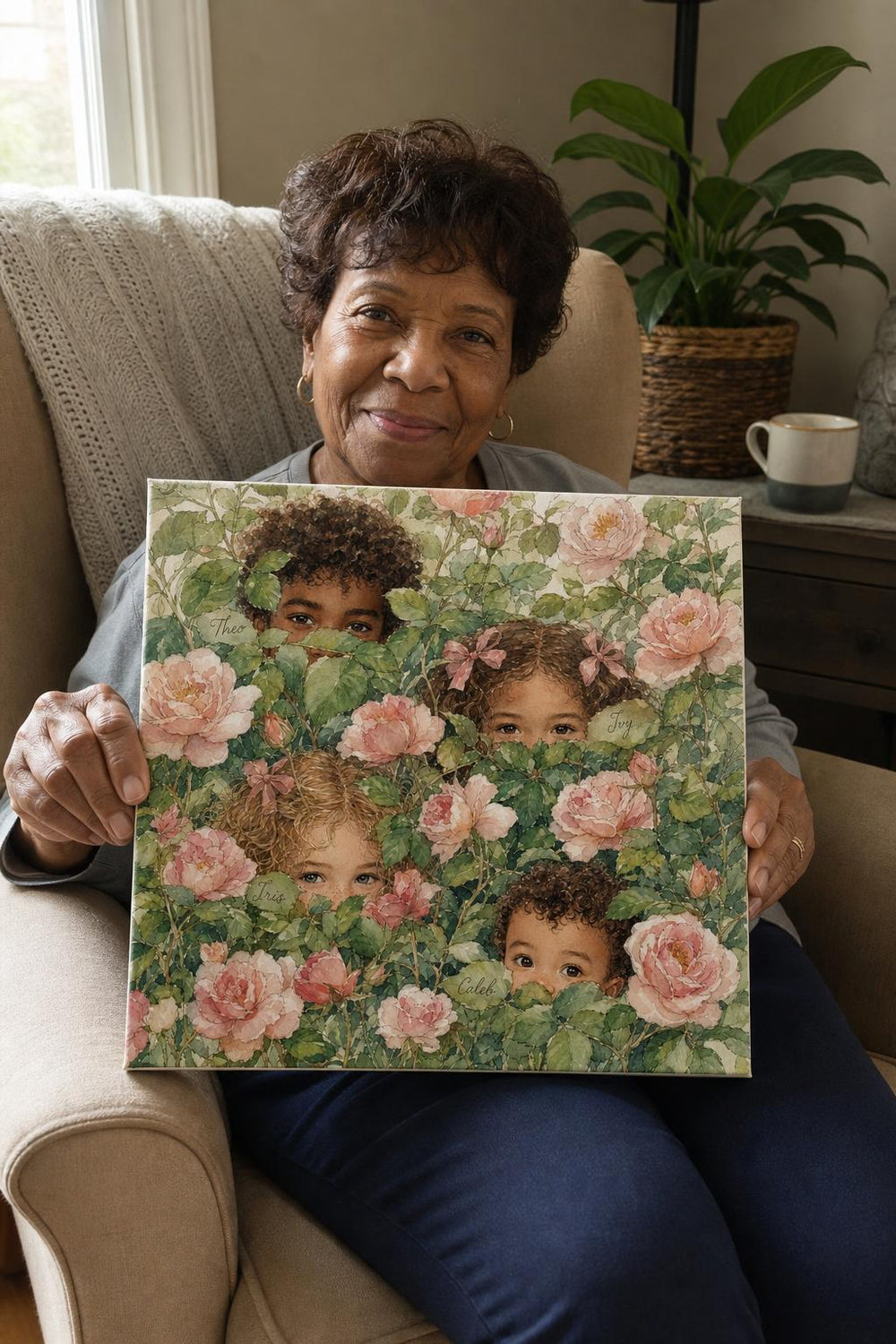 Hide Little Wanderers canvas in a real home Bloom canvas in a real home