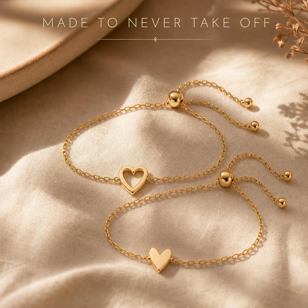 HeartLink™ Matching Heart Bracelet Set — One for You, One for Them body image 3