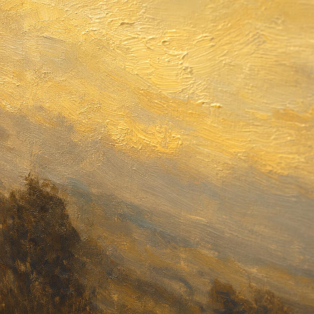 Soft painterly brushwork detail