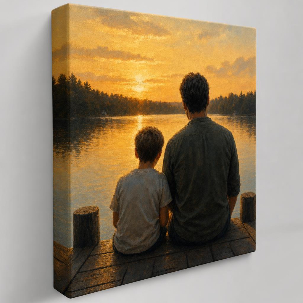 Thick gallery-wrapped canvas edge