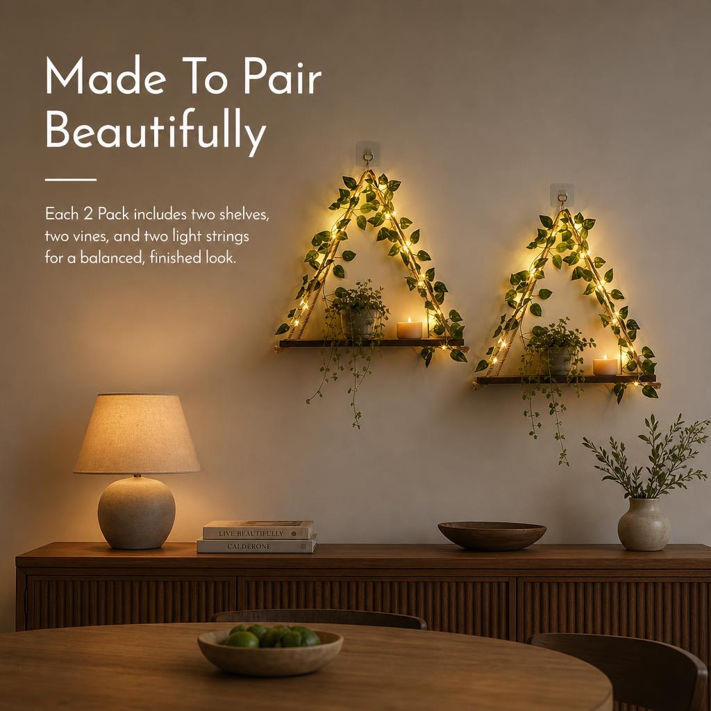 IvyPerch™ Hanging Wall Shelves carousel image 6