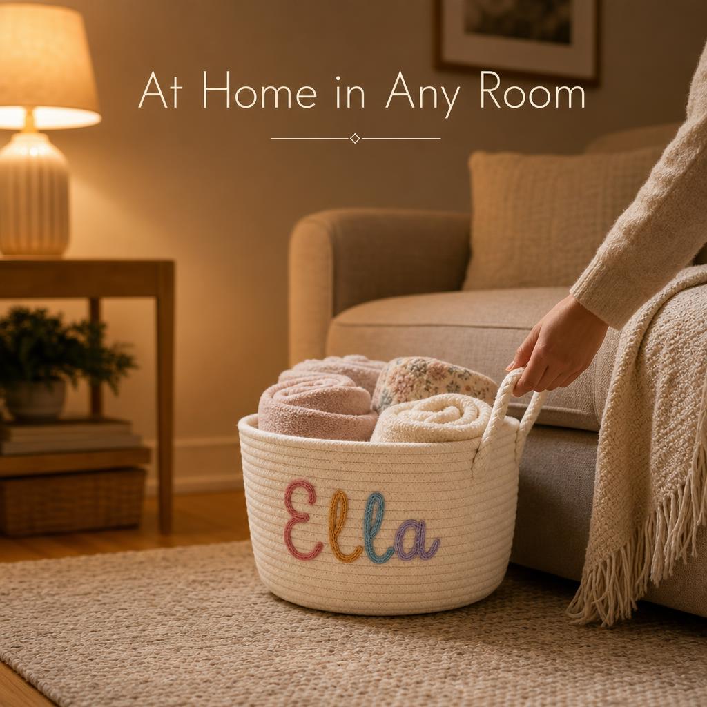 LittleNest™ Personalized Storage Basket body image 3