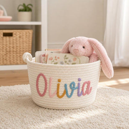 LittleNest™ Personalized Storage Basket carousel image 1