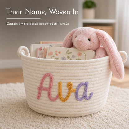 LittleNest™ Personalized Storage Basket carousel image 2