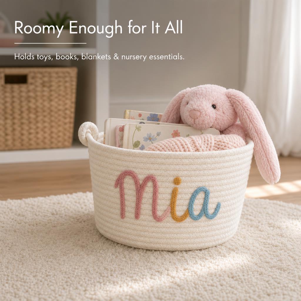 LittleNest™ Personalized Storage Basket carousel image 3
