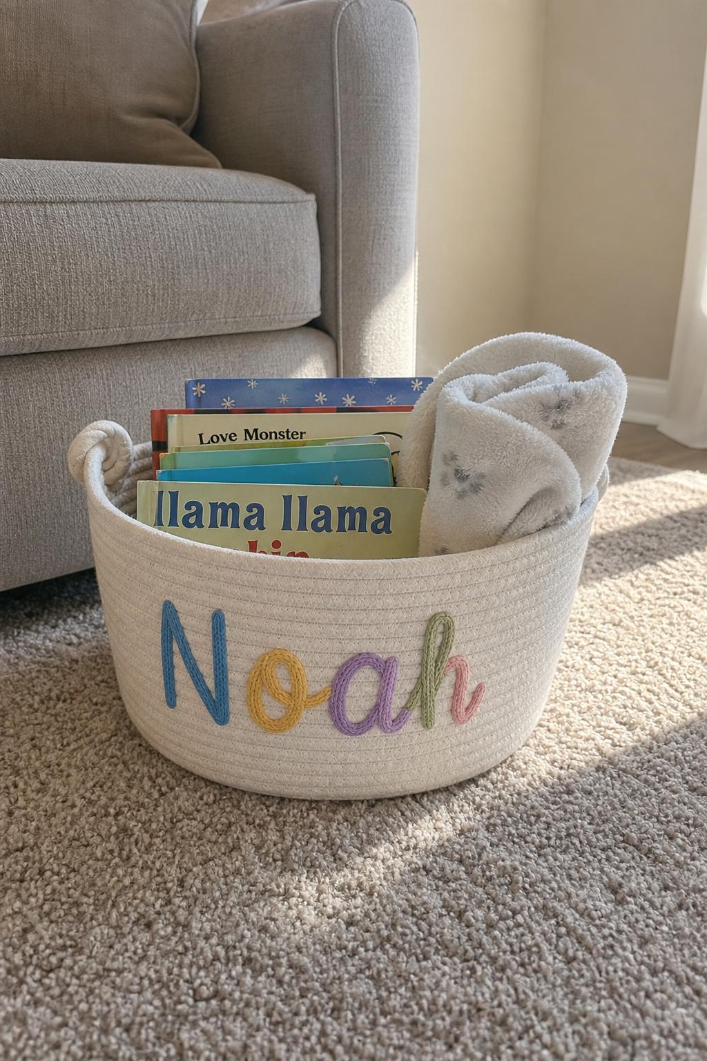 LittleNest™ Personalized Storage Basket lifestyle image 3