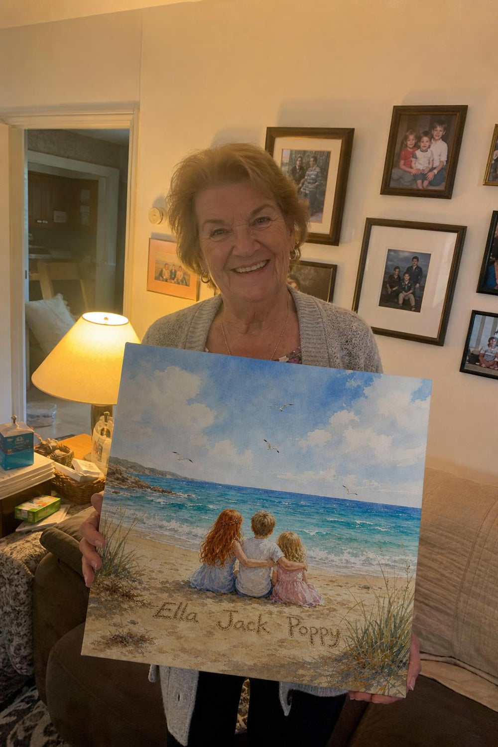 Little Wanderers canvas in a real home