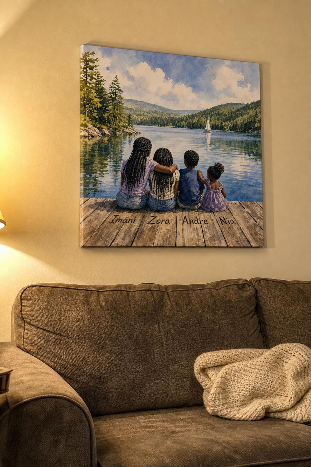 Little Wanderers canvas in a real home