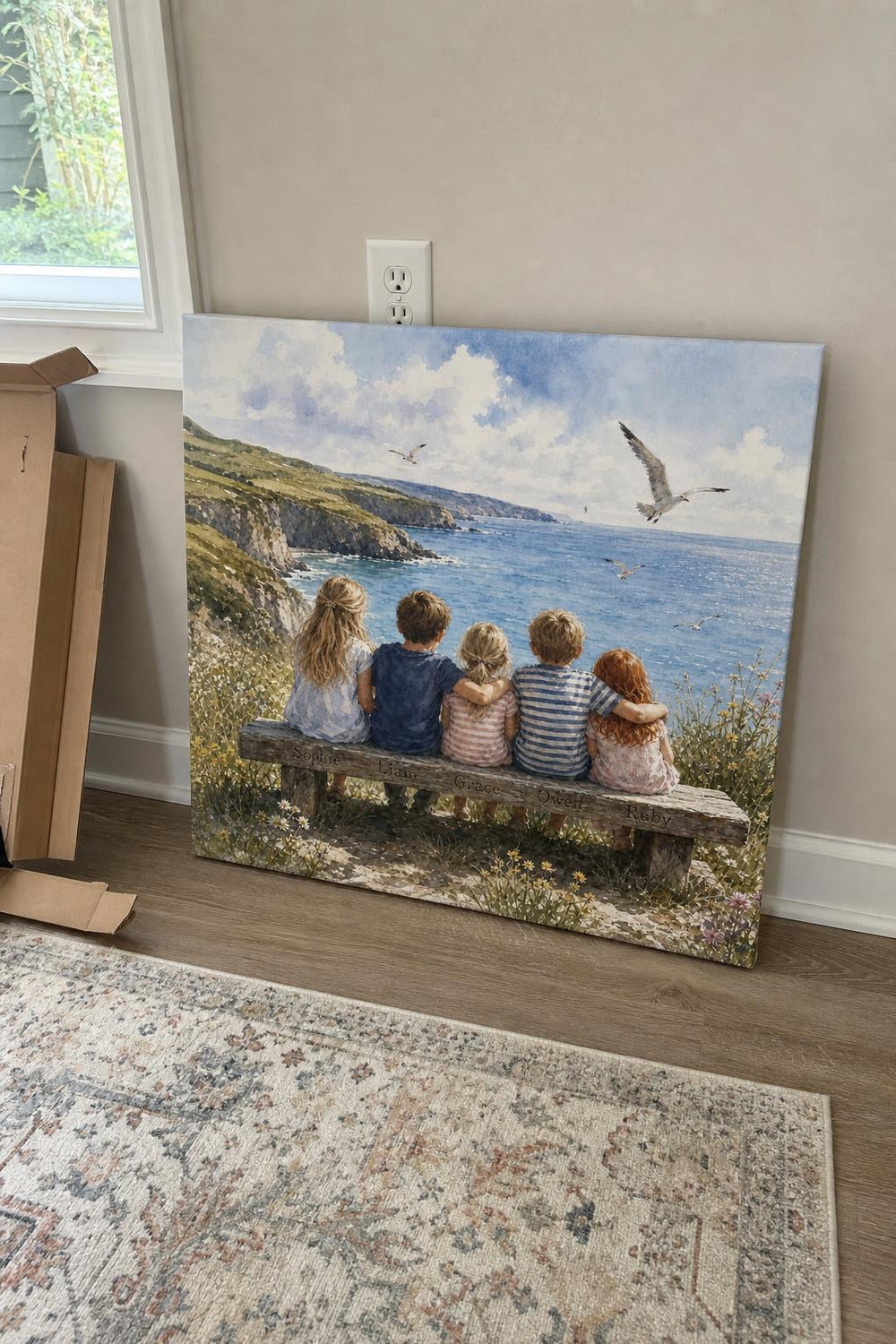 Little Wanderers canvas in a real home