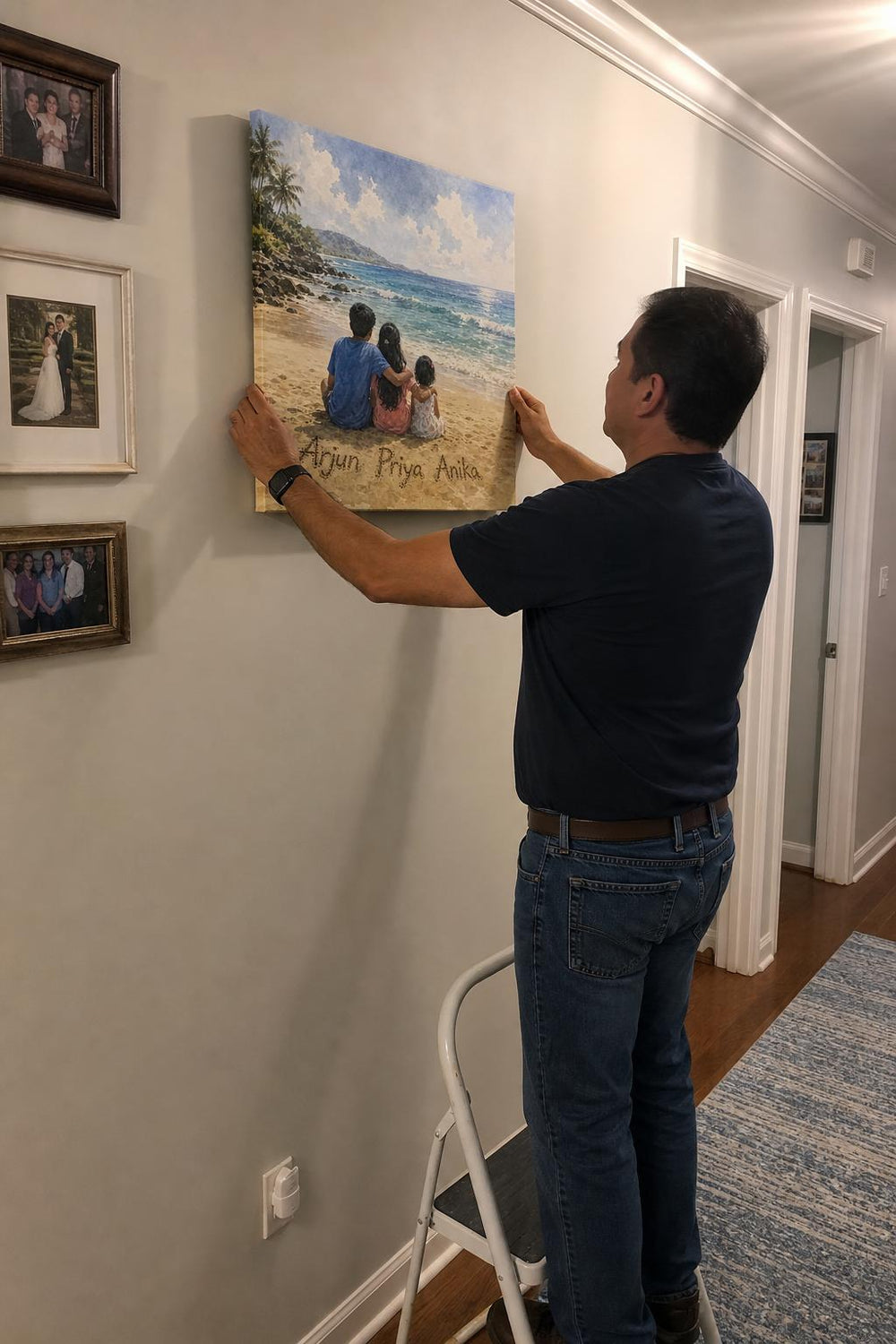 Little Wanderers canvas in a real home