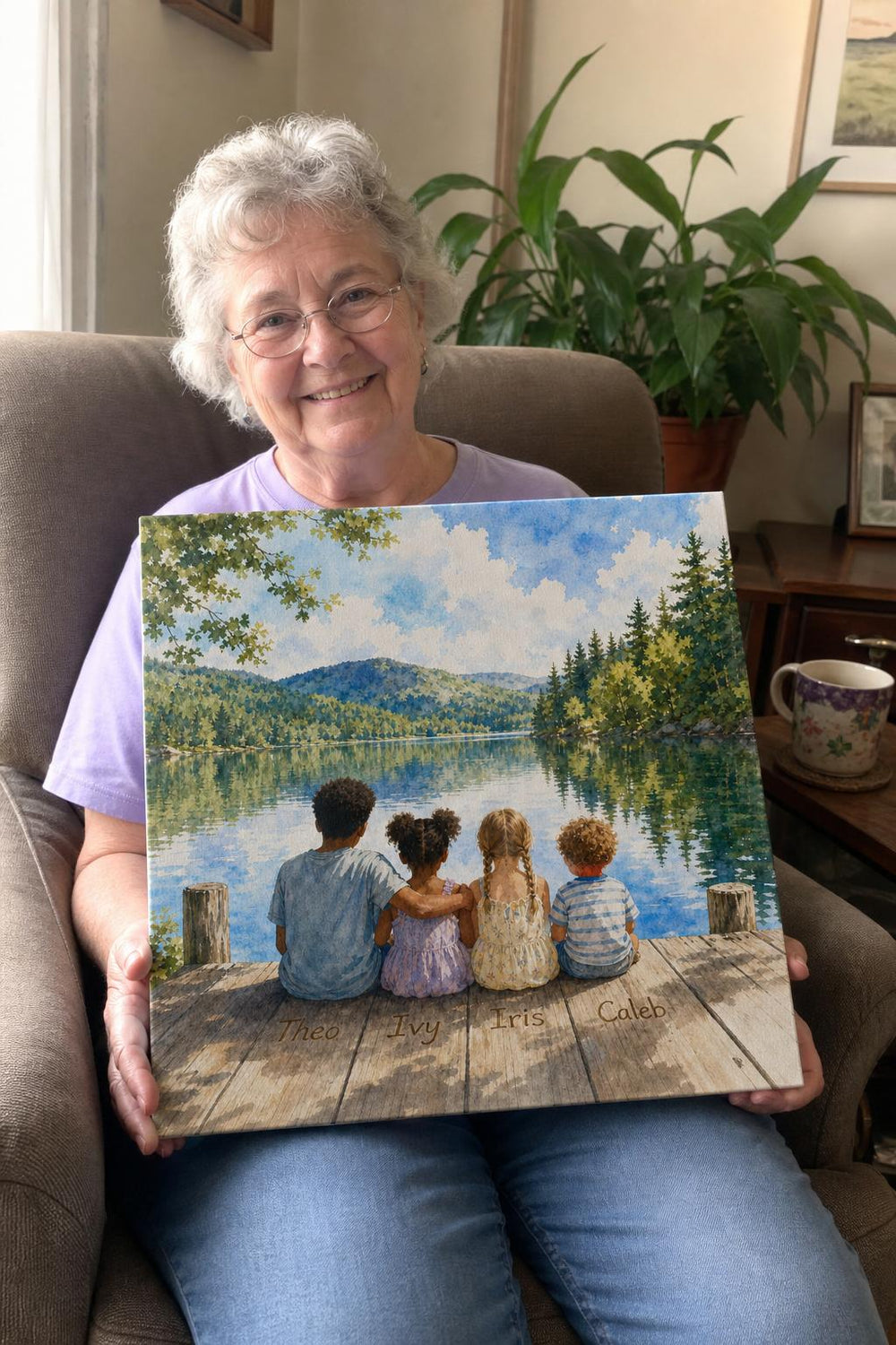 Little Wanderers canvas in a real home