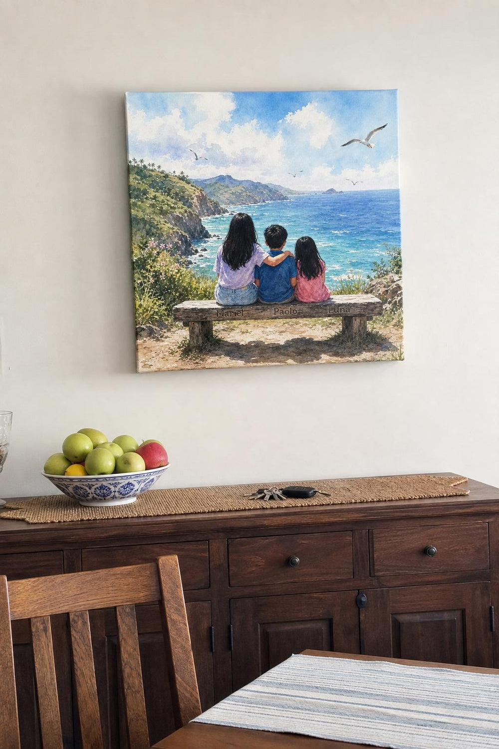 Little Wanderers canvas in a real home
