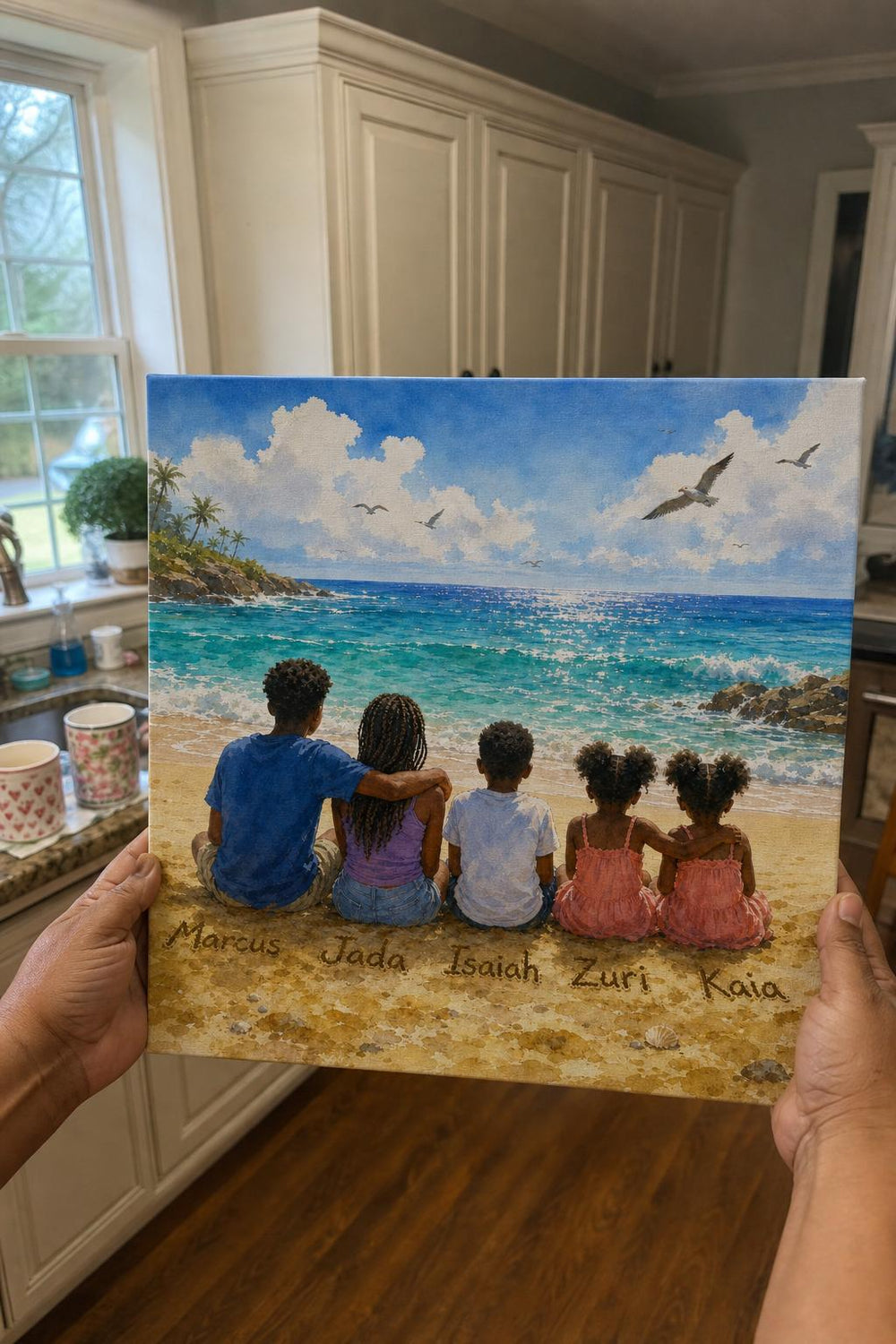 Little Wanderers canvas in a real home