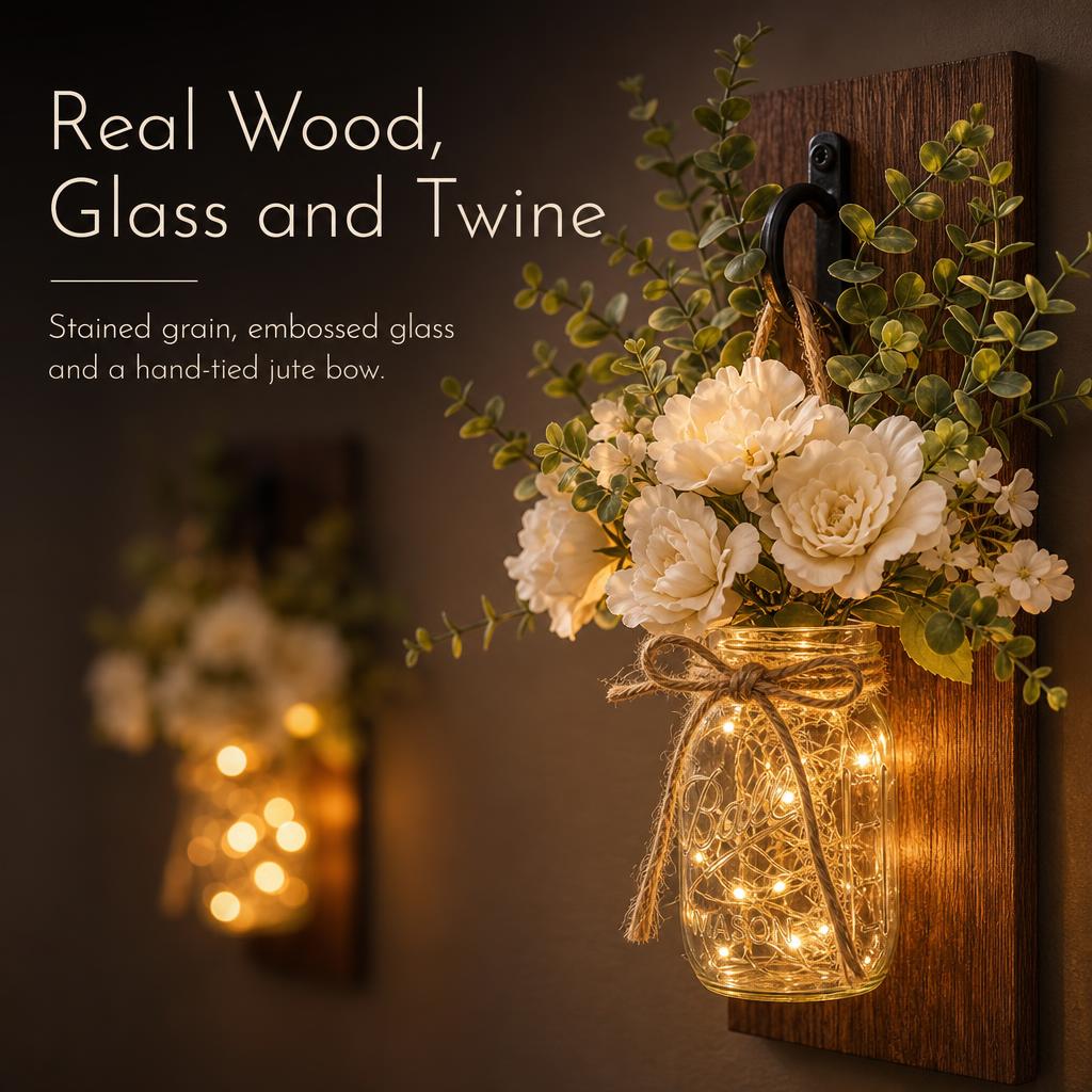TimberJar™ Mason Jar Wall Sconce carousel image 5