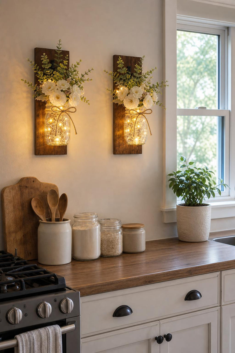 TimberJar™ Mason Jar Wall Sconce lifestyle image 4
