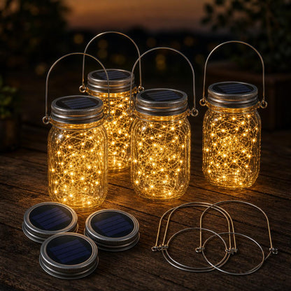 MasonGlow™ Solar Mason Jar Lights carousel image 1