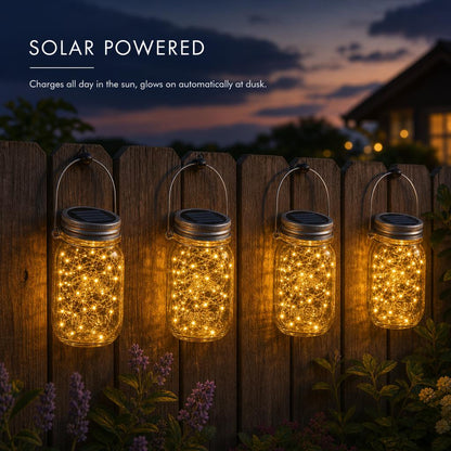 MasonGlow™ Solar Mason Jar Lights carousel image 2