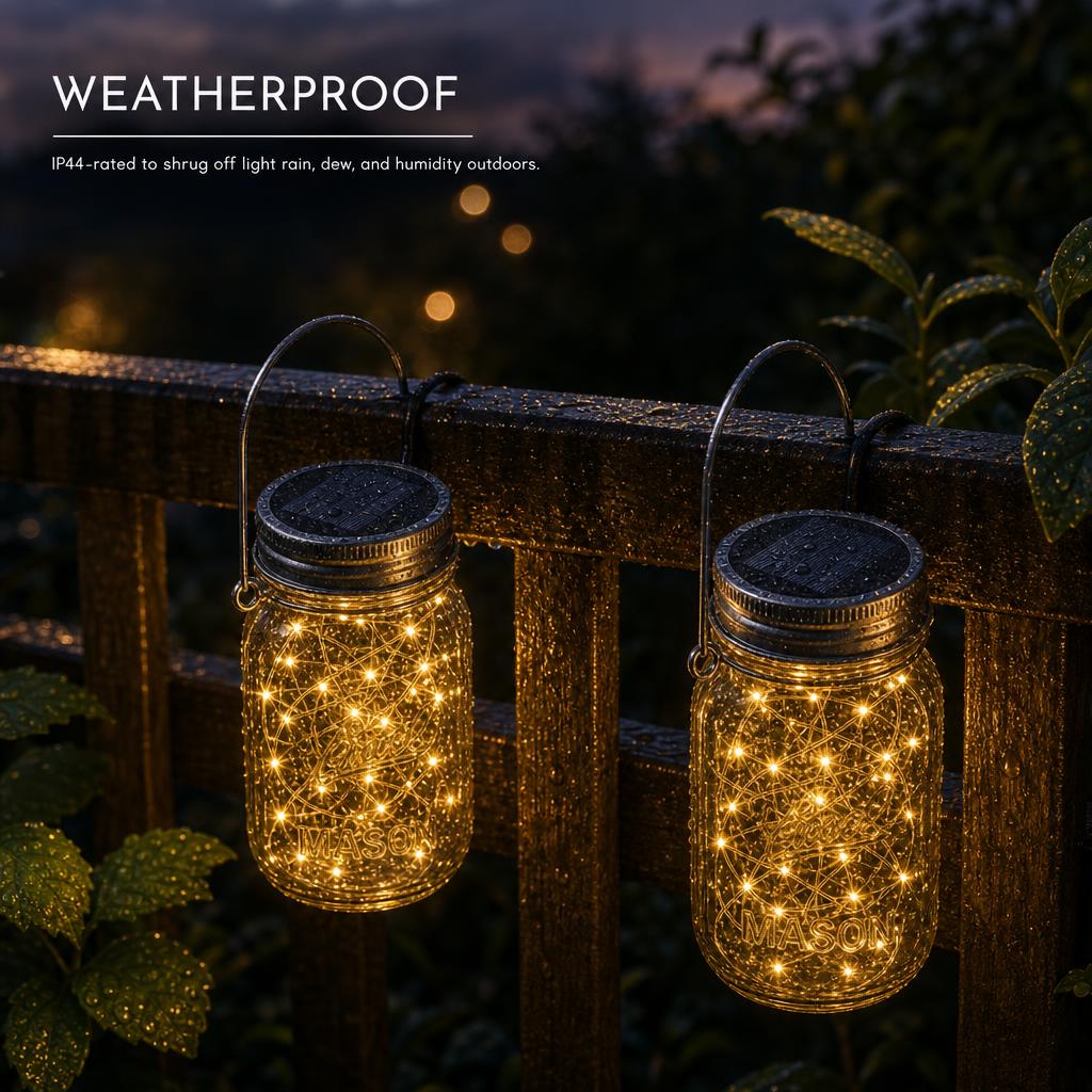 MasonGlow™ Solar Mason Jar Lights carousel image 4