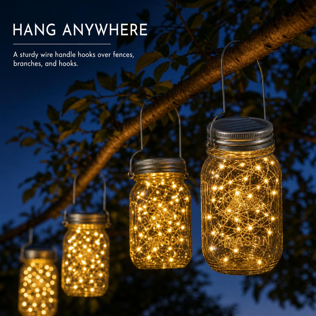 MasonGlow™ Solar Mason Jar Lights carousel image 5