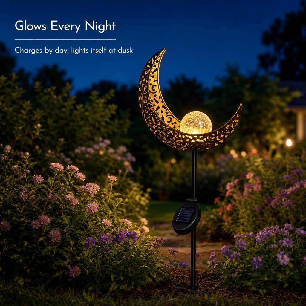 MoonCrest™ Solar Garden Stake Light carousel image 2