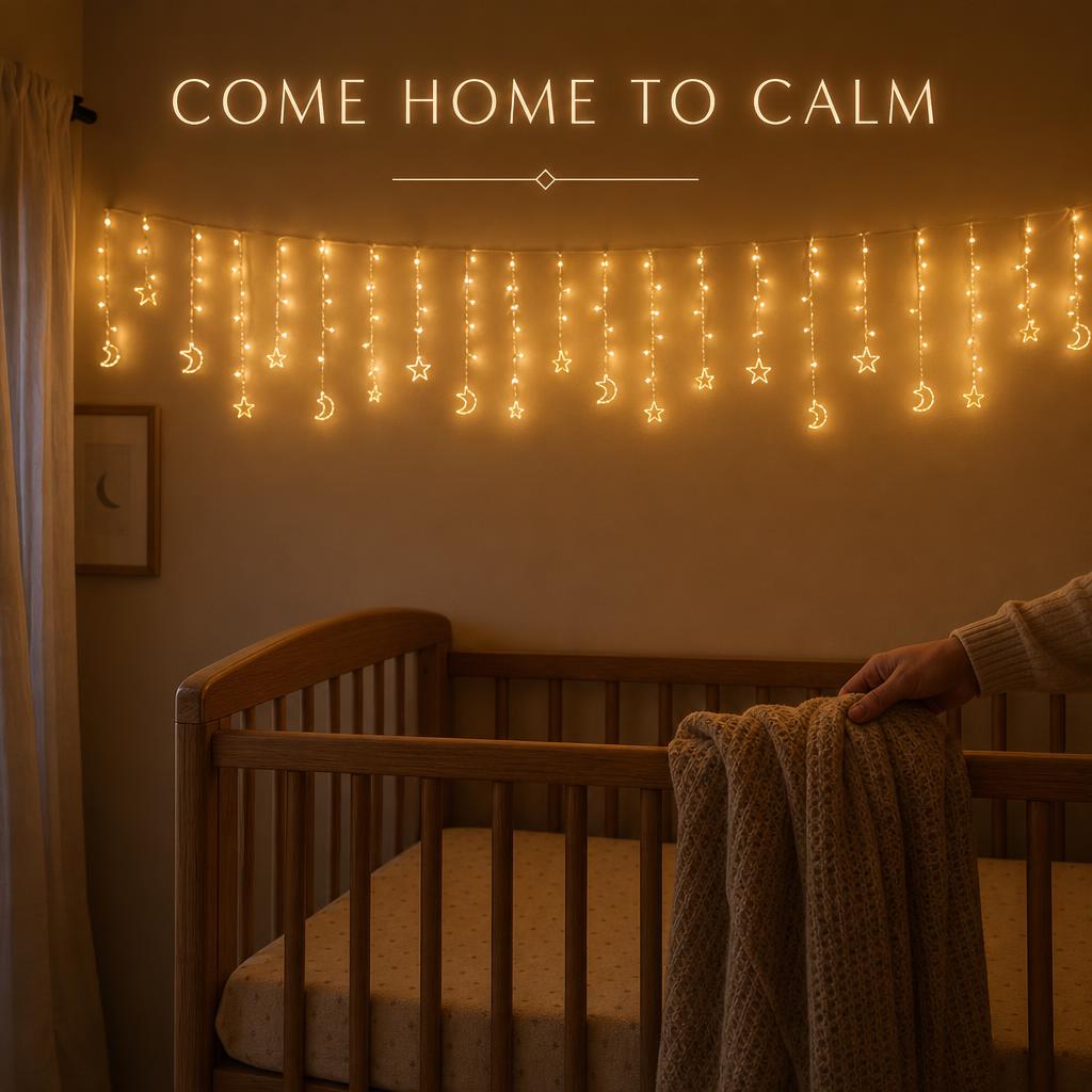 MoonGlow™ Curtain String Lights body image 1