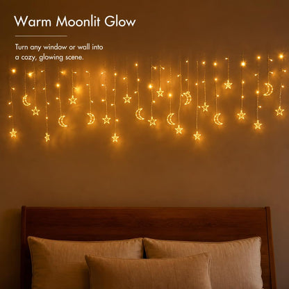 MoonGlow™ Curtain String Lights carousel image 2
