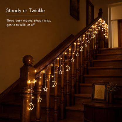 MoonGlow™ Curtain String Lights carousel image 3