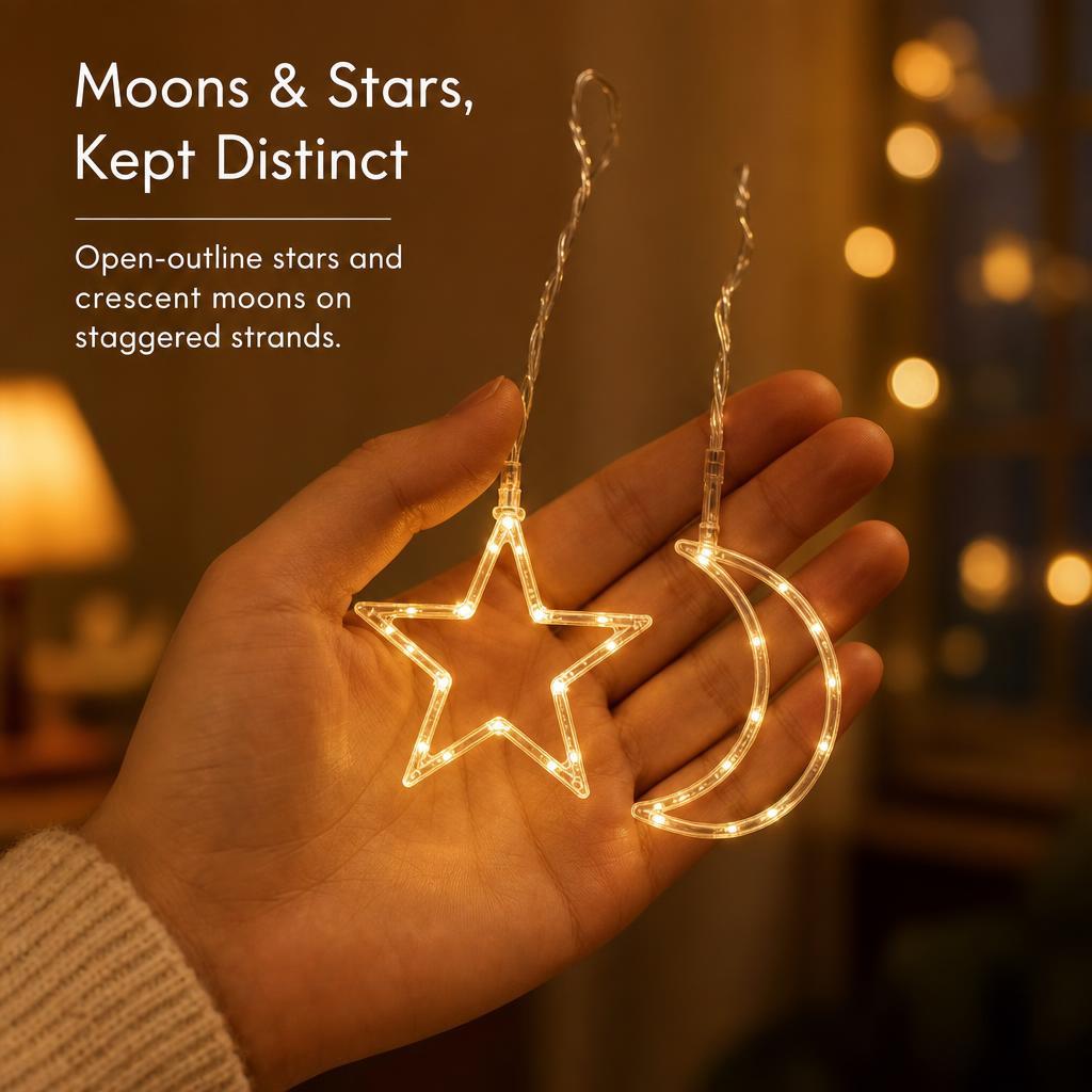 MoonGlow™ Curtain String Lights carousel image 4