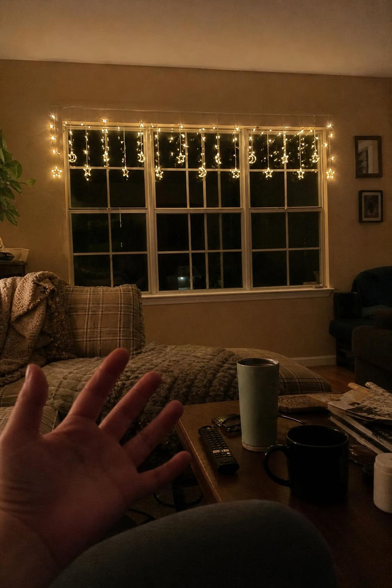 MoonGlow™ Curtain String Lights lifestyle image 1