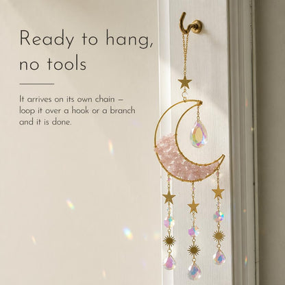 MoonPrism™ Crescent Moon Crystal Suncatcher carousel image 7
