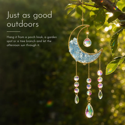 MoonPrism™ Crescent Moon Crystal Suncatcher carousel image 8