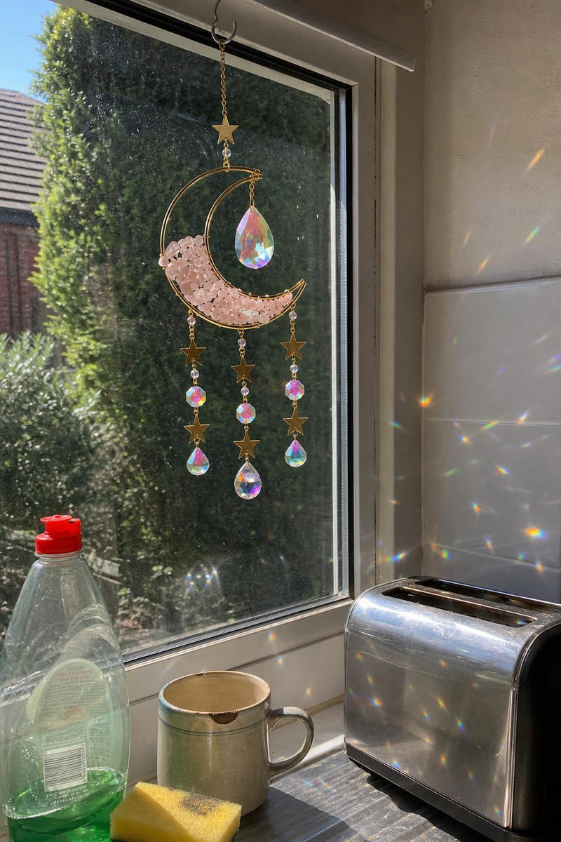 MoonPrism™ Crescent Moon Crystal Suncatcher lifestyle image 1