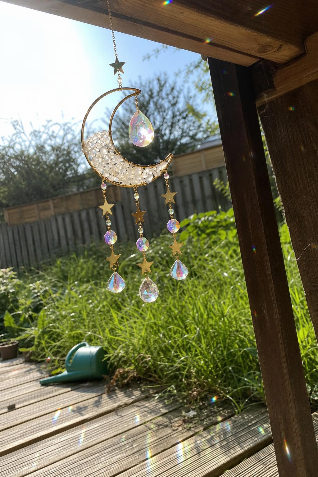 MoonPrism™ Crescent Moon Crystal Suncatcher lifestyle image 3