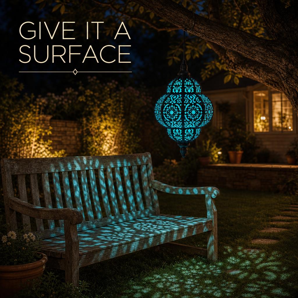 MosaicGlow™ Solar Hanging Lantern body image 2