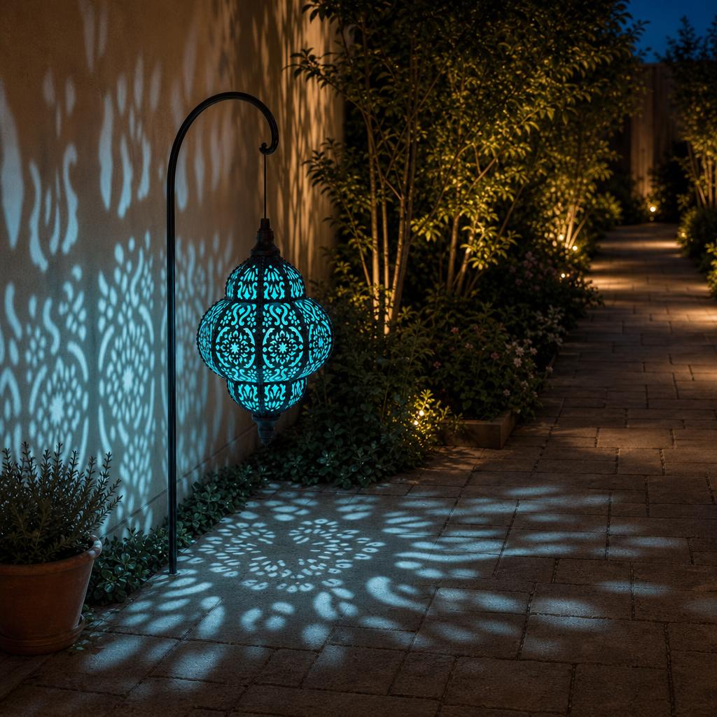 MosaicGlow™ Solar Hanging Lantern carousel image 1