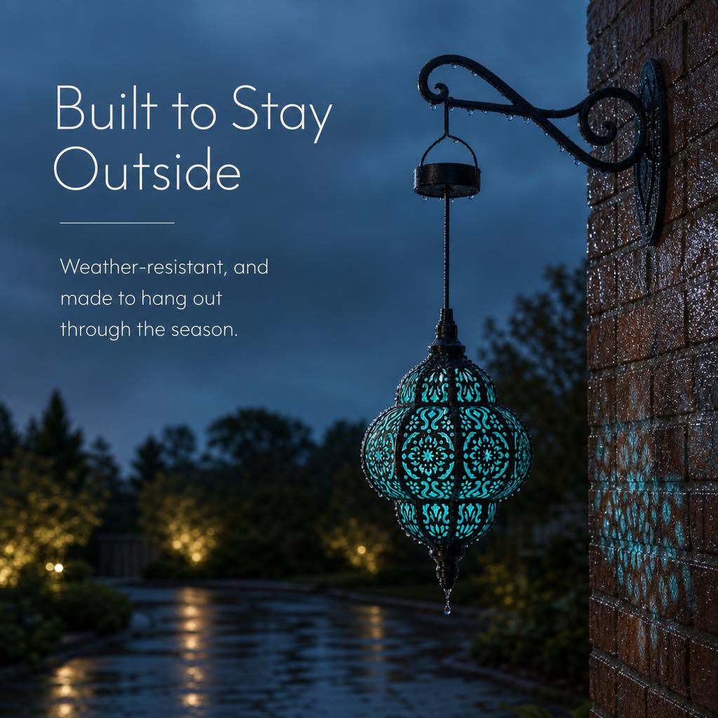 MosaicGlow™ Solar Hanging Lantern carousel image 5