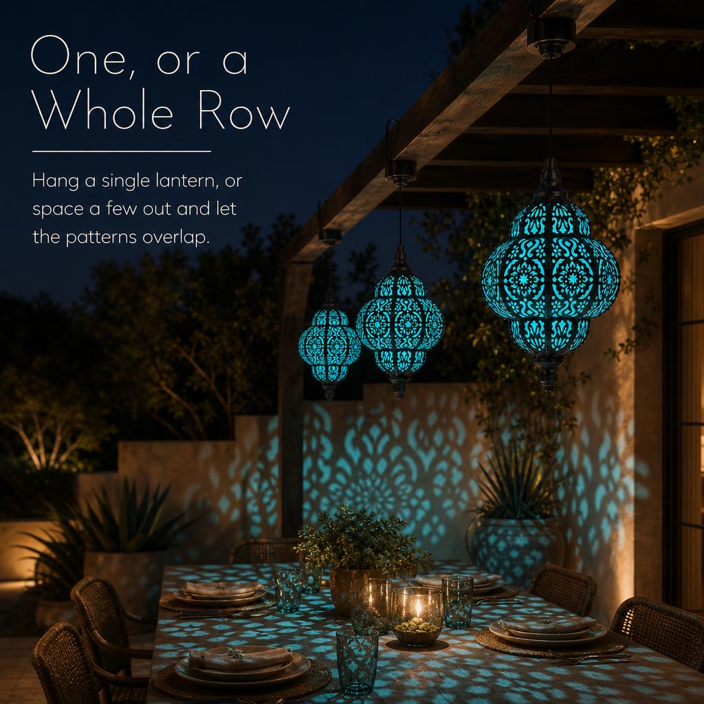 MosaicGlow™ Solar Hanging Lantern carousel image 6