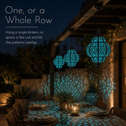 MosaicGlow™ Solar Hanging Lantern carousel image 6