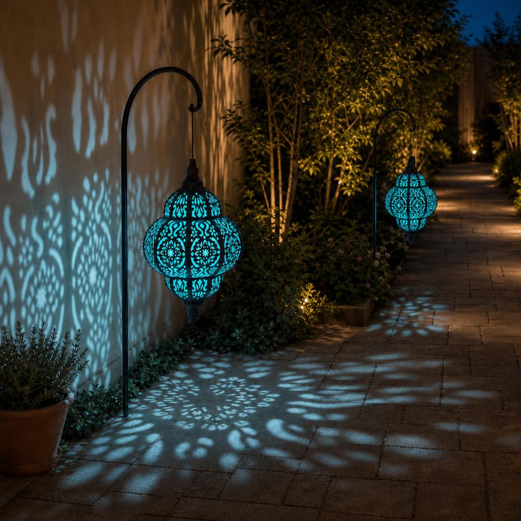 MosaicGlow™ Solar Hanging Lantern carousel image 7