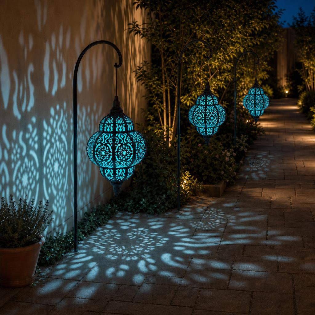 MosaicGlow™ Solar Hanging Lantern carousel image 8