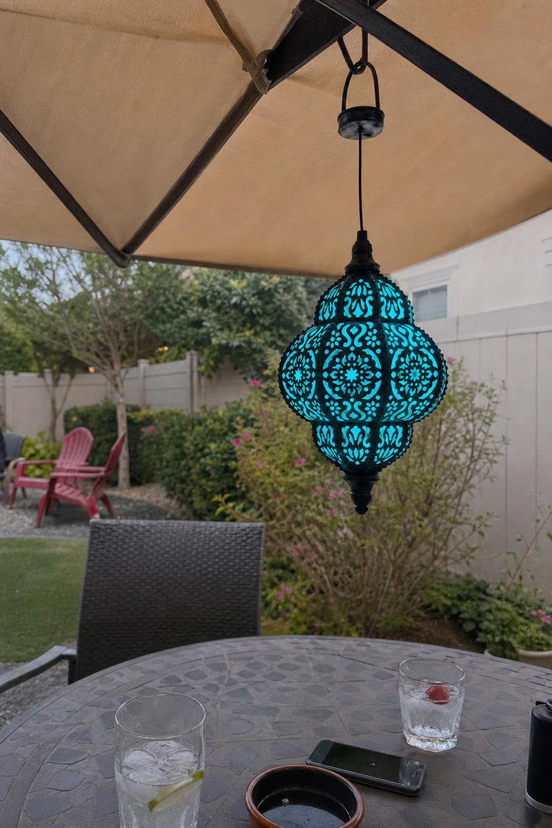 MosaicGlow™ Solar Hanging Lantern lifestyle image 1
