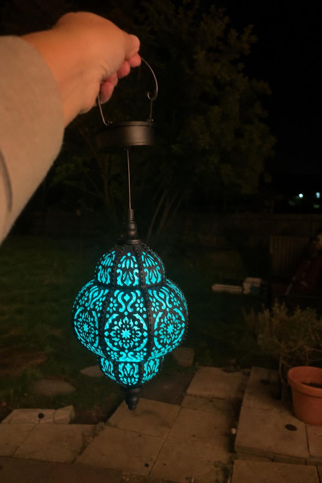 MosaicGlow™ Solar Hanging Lantern lifestyle image 4